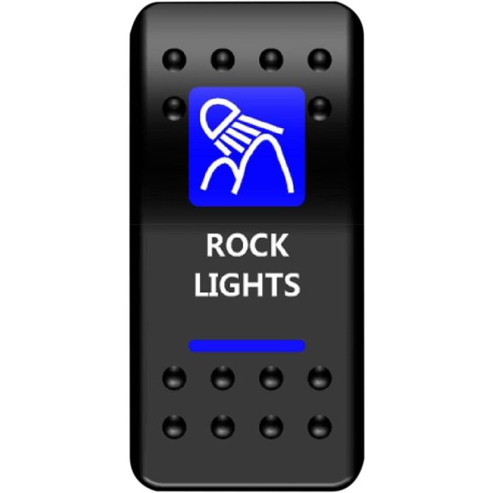 MUD On/Off Blue Rock Light Rocker Switch ATV UTV
