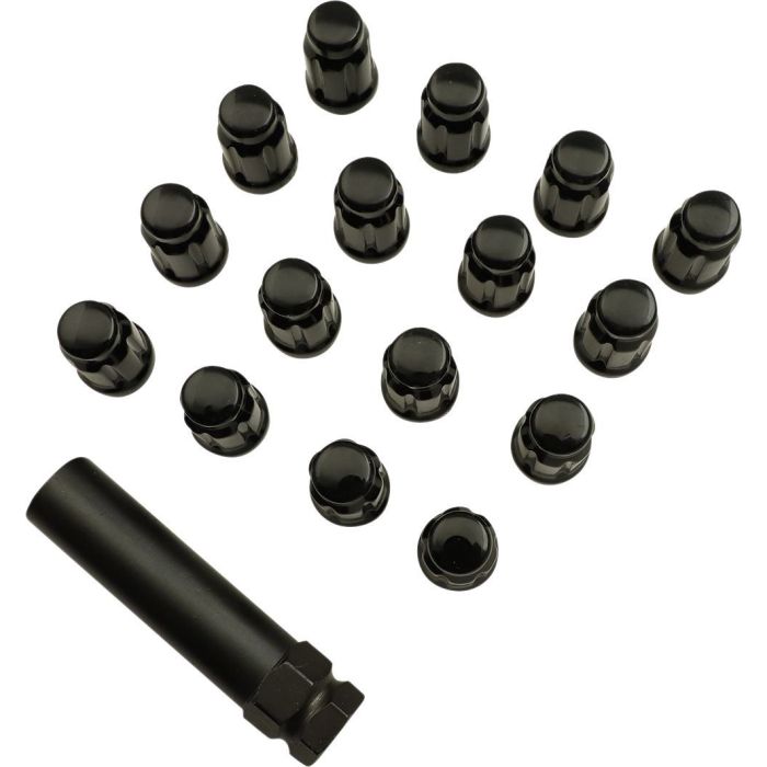Moose Utility Lug Nut 12x1.50 Splined 16pk Black Quad Parts