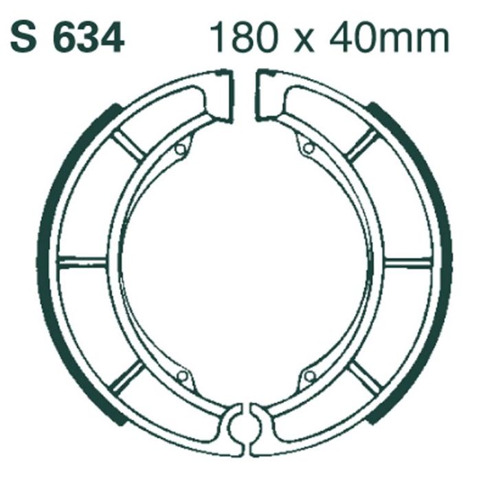 S634 EBC Quad Brake Shoes
