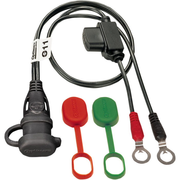 Optimate Charger Fused Battery Cord with 5/16 M8 Ring Terminals SAE O-11