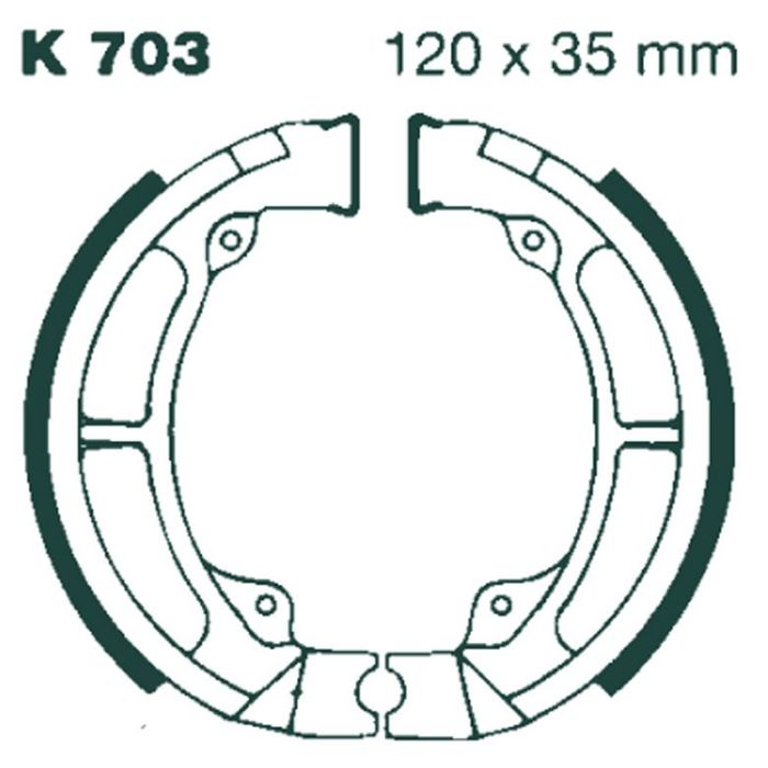 K703 EBC Quad Brake Shoes