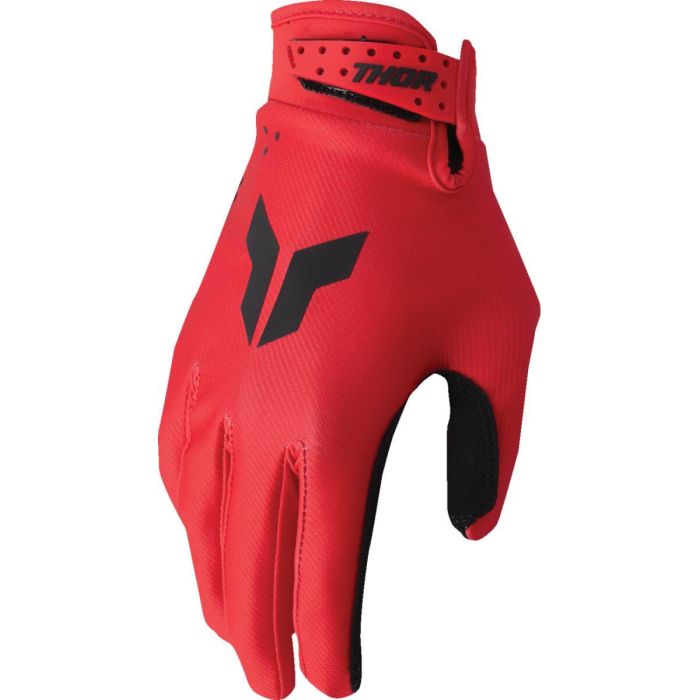 THOR Youth LAUNCHMODE Split Gloves Red