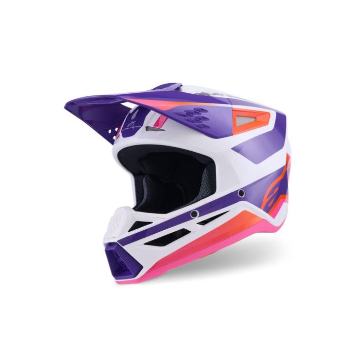 ALPINESTARS SM3 Heat Helmet WHT/PU/PINK 2025 Model