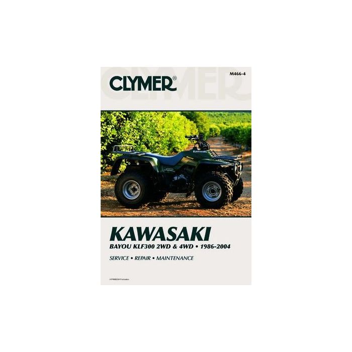 Kawasaki Bayou KLF300 2WD & 4WD 86-04 Clymer Workshop Manual