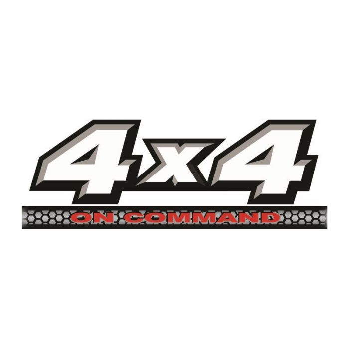 Yamaha 4X4 On Command Sticker 120mm Red/Black/Silver