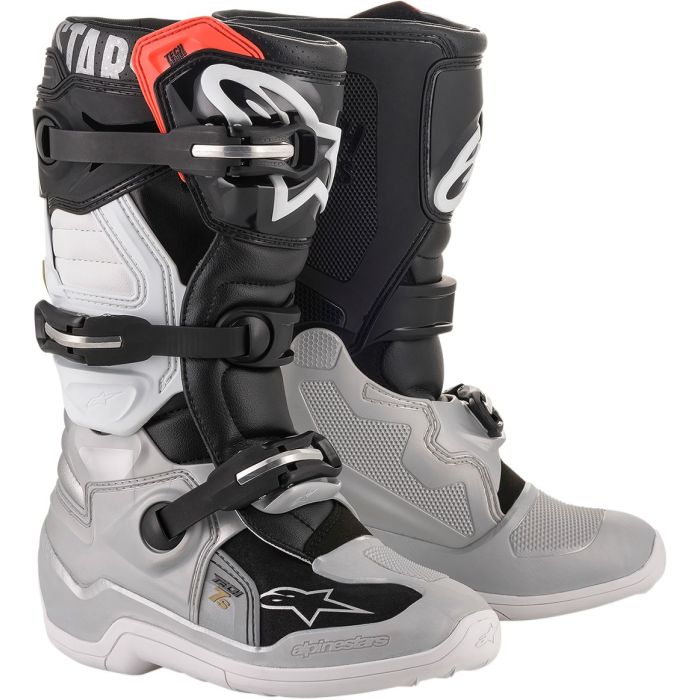 Alpinestars Tech 7s Youth Boots Grey Black Red