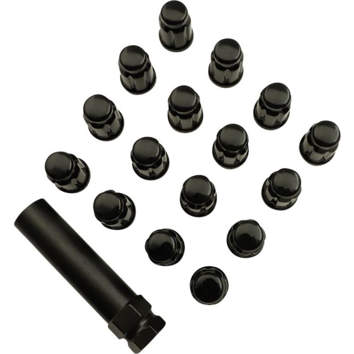 Moose Utility Lug Nut 3/8 Splined Black 16pk Quad Parts