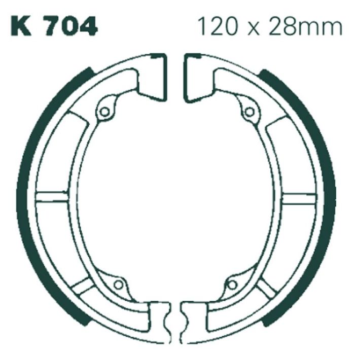 K704 EBC Quad Brake Shoes