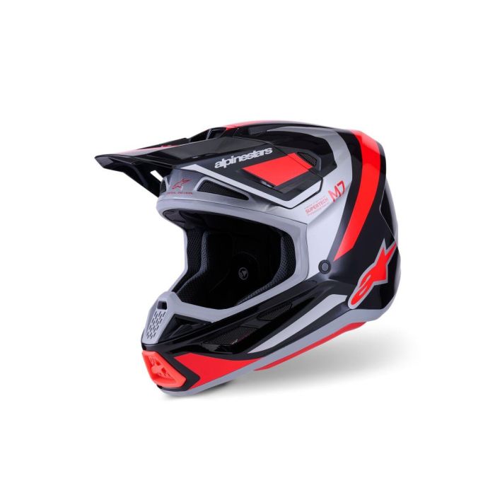 ALPINESTARS SM7 Rise Helmet BLK/RD/SILV 2025 Model