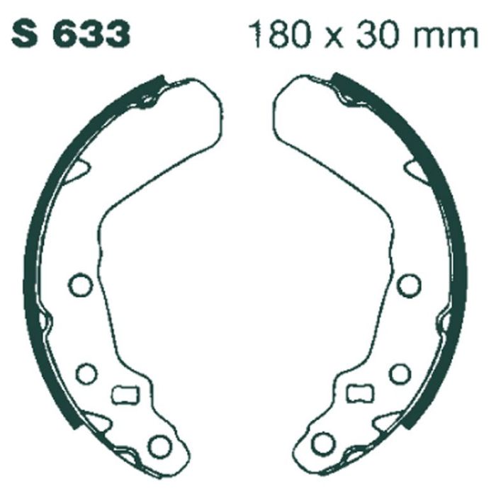 S633 EBC Quad Brake Shoes