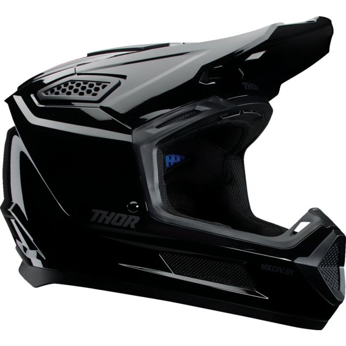THOR Fleet Blackout Gloss MX Helmet Black
