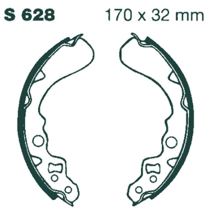 S628 EBC Quad Brake Shoes