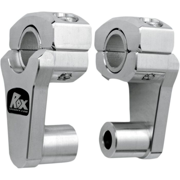 ROX SPEED FX ELITE PIVOTING RISERS FOR 22,2 mm (7/8") OR 28,6 mm (11/8") HANDLEBARS 51mm RISE NATURAL ALUMINIUM