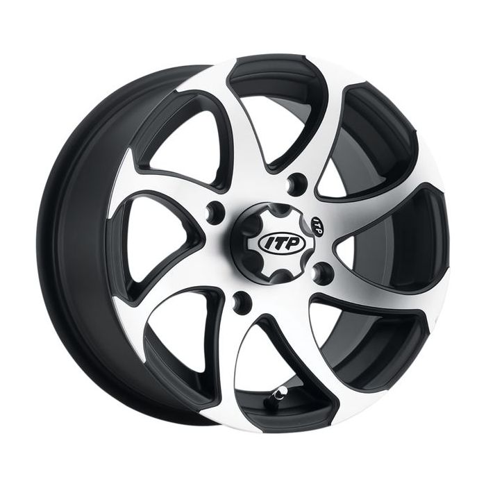 ITP Twister 14X7 4/137 5+2 Right Hand In Black ATV Quad Wheel