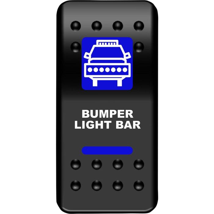 MUD Bumper Light Bar Blue Rocker Switch ATV UTV