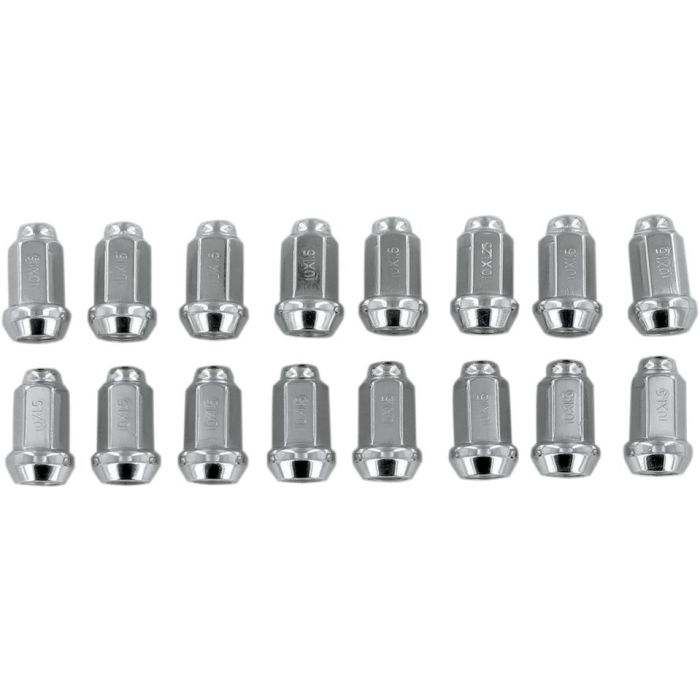 Set Of 16 Chrome Quad Wheel Lug Nuts M10x1.50 Domed