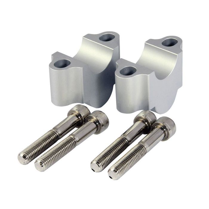 Aluminium CNC Handlebar Riser Clamps for 22mm Bars Quad Motorcycle