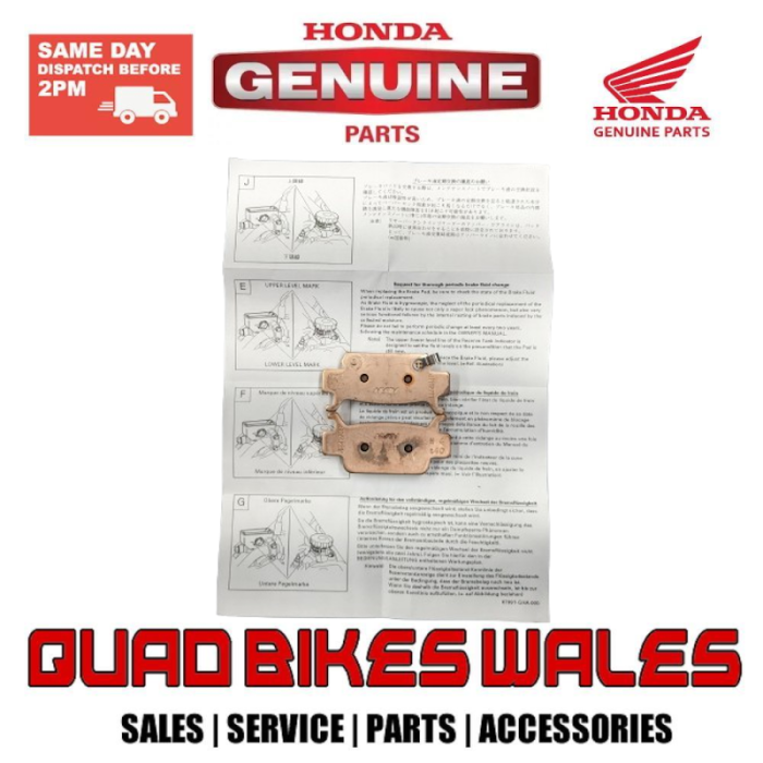 Genuine Honda PAD SET,L FR 06451-HP0-A02