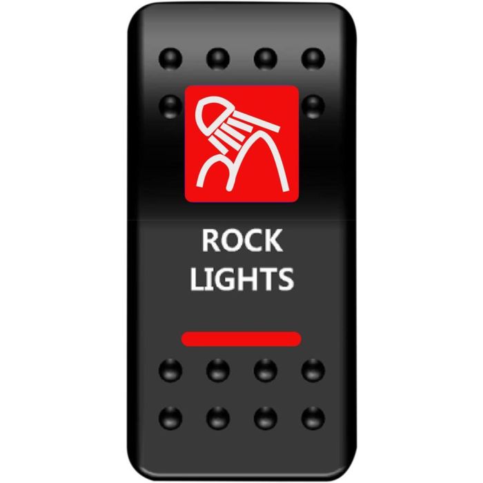 MUD On/Off Red Rock Light Rocker Switch ATV UTV