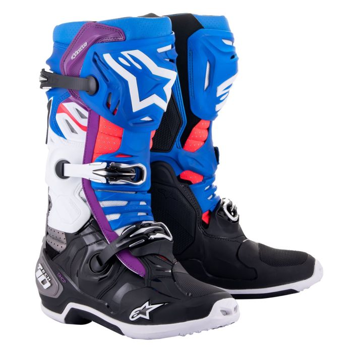 Alpinestars Tech 10 Supervented Boots Blue White Purple