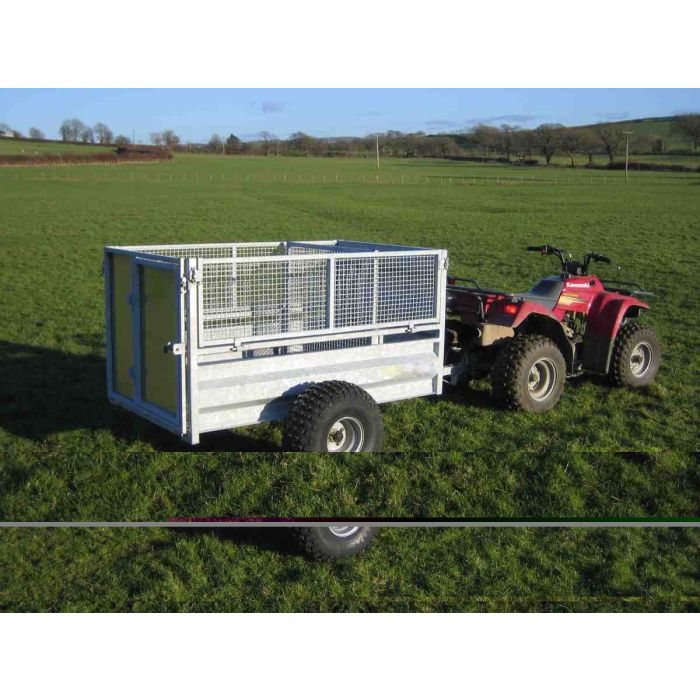Mesh Drop Side Quad 5x3 Livestock Trailer
