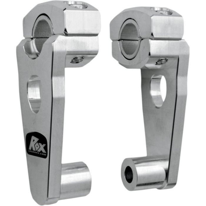 ROX SPEED FX ELITE PIVOTING RISERS FOR 22,2 mm (7/8") OR 28,6 mm (11/8") HANDLEBARS 89mm RISE NATURAL ALUMINIUM