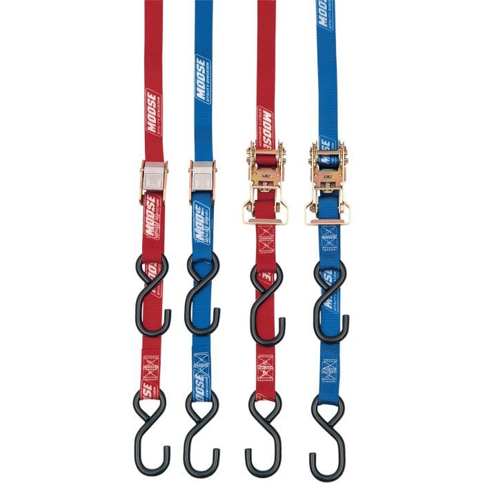 Moose Utility Quad Pack Heavy Duty Tie Down Strap 25mm x 1.8m Black