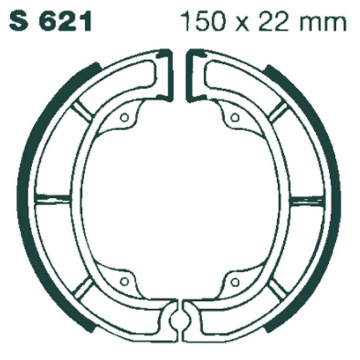 S621 EBC Quad Brake Shoes