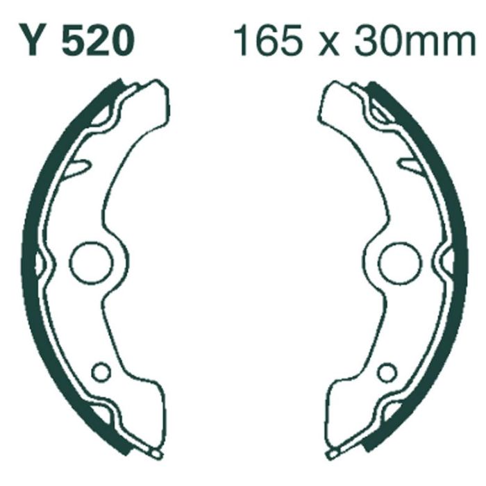 Y520 EBC Quad Brake Shoes