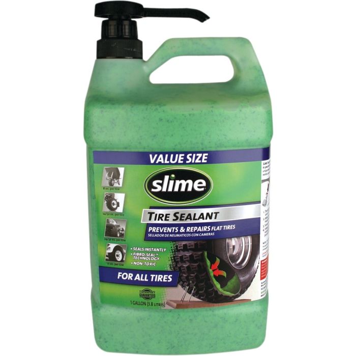Slime Tubeless Sealant 1 Gallon Seals Punctures Non-Toxic Includes Pump 10206-5