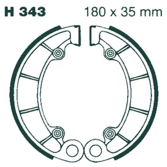 H343 EBC Quad Brake Shoes