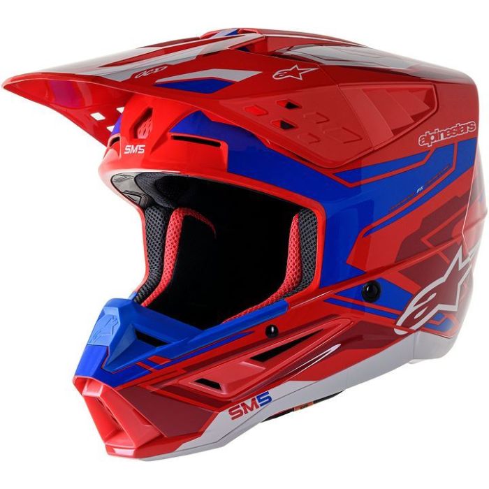 Alpinestars Supertech SM5 Action Red & Blue Act2 Mx Helmet