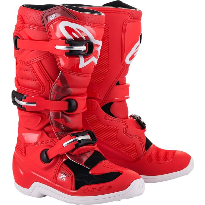 Alpinestars Youth Tech 7s Boots Red White Black