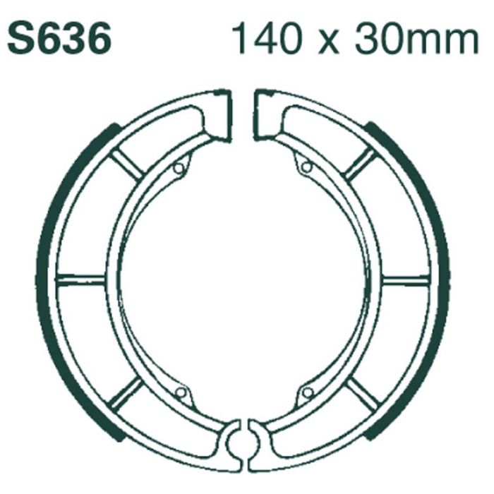S636 EBC Quad Brake Shoes