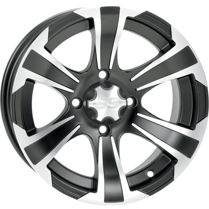 ITP SS312B 12X7 4/137 5+2 Black Alloy ATV Wheel