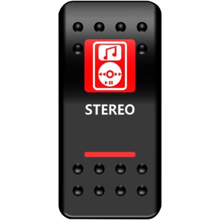 MUD On/Off Red Stereo Rocker Switch ATV UTV