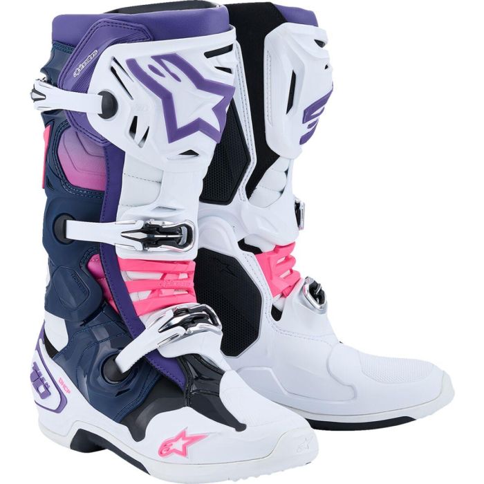 ALPINESTARS Tech 10 Boots WHT/VLT/NVY/PINK
