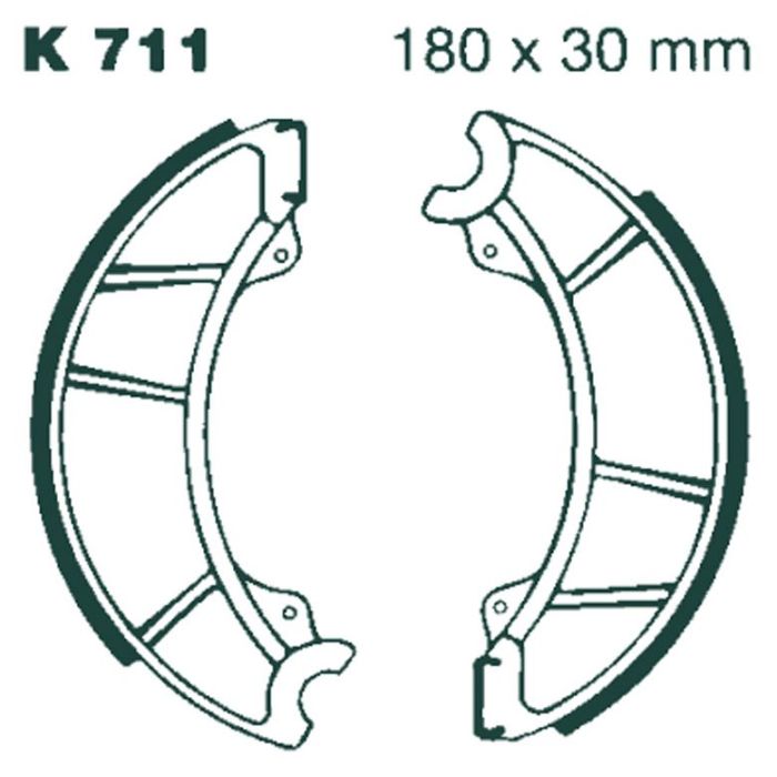 K711 EBC Quad Brake Shoes