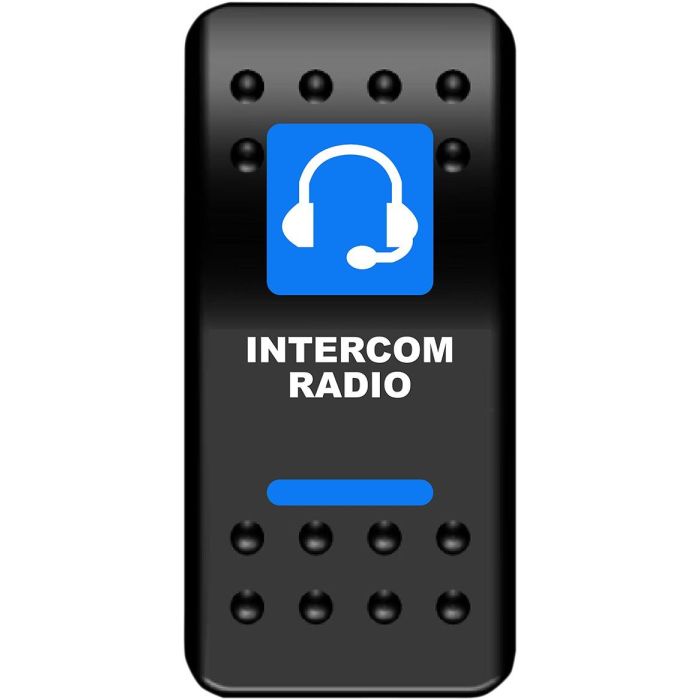 MUD Intercom Blue Rocker Switch ATV UTV