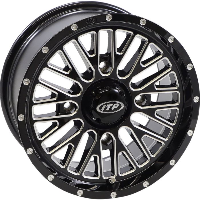 ITP Momentum 14X7 4/156 5+2 Black ATV Wheel