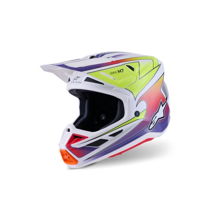 ALPINESTARS SM7 Fuse Helmet WHT/YL/PU 2025 Model