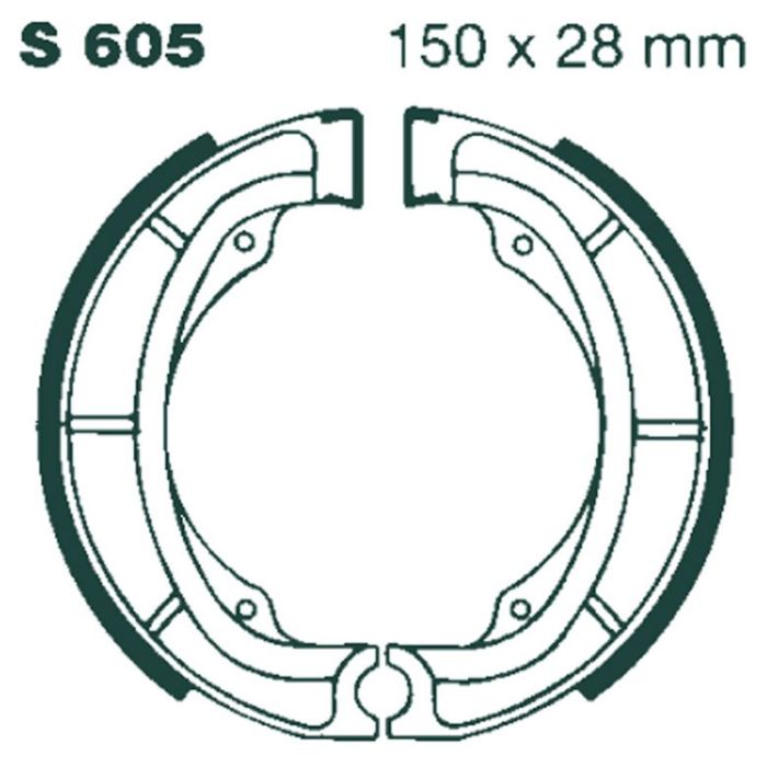 S605 EBC Quad Brake Shoes