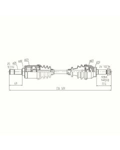 Honda Pioneer 500 SXS500M Front Right Complete CV Axle Driveshaft