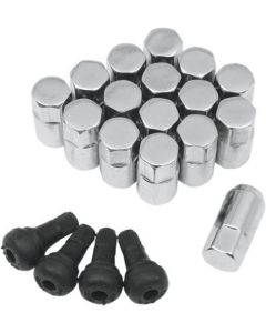 Set Of 16 Chrome Quad Wheel Lug Nuts M10x1.25