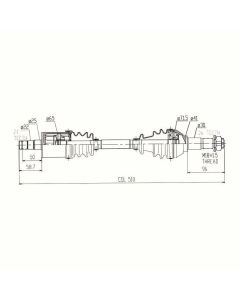 Can-Am Outlander Renegade 500 650 1000 Front Left CV Axle Driveshaft