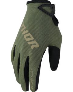 THOR Youth Ridemode Static Gloves Green