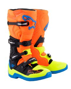 Alpinestars Tech 5 Boots Orange Yellow Blue