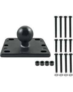 Ram Mounts Motorcycle Brake/Clutch Reservoir Rectangle Cover Base w/Centered 1 in. Ball - RAM-B-345