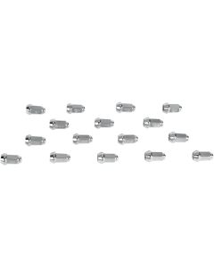 Set Of 16 Chrome Quad Wheel Lug Nuts M10x1.25 Domed