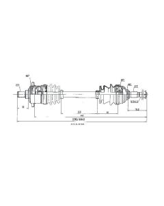Arctic Cat 250/300/400/500 Front LHS/RHS Complete CV Axle Driveshaft